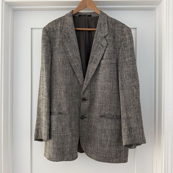 VINTAGE Guy Laroche Couture Men's Sport Coat Blazer Two Button Silk/Blend Sz 39R - Picture 1 of 15